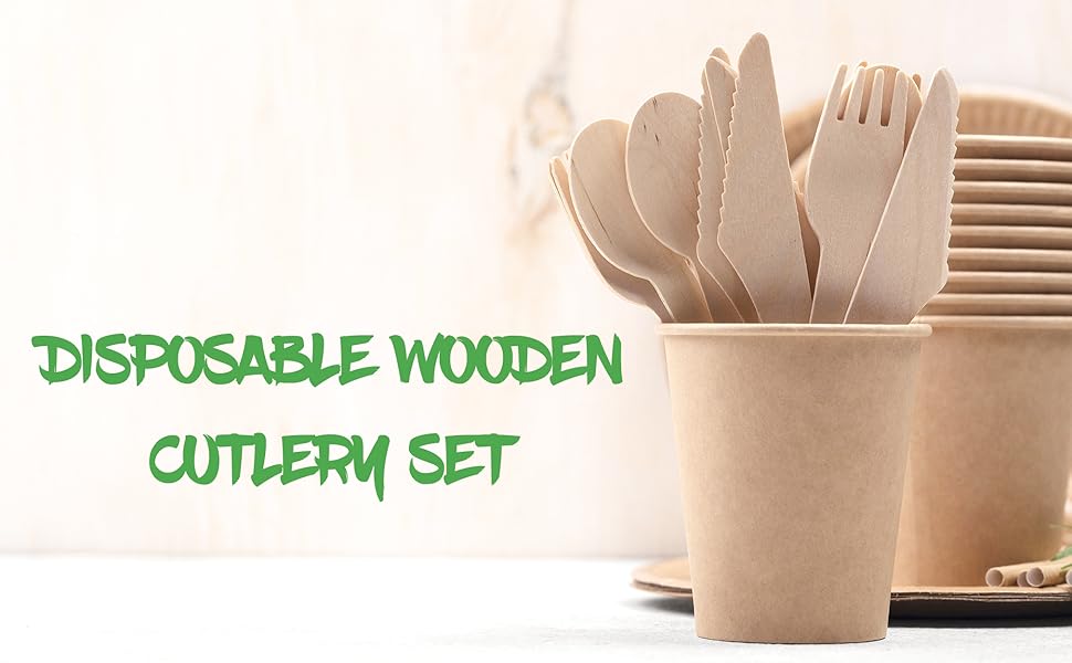 Disposable wooden tableware